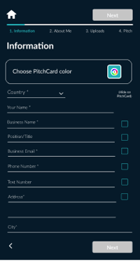 information-pitchcard-app-creation
